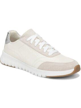 Vionic Women's Uptown Sneaker - Ivory Leather/Silver